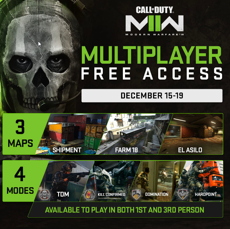 Five Day Free Access + Player XP/Weapon XP event live now!