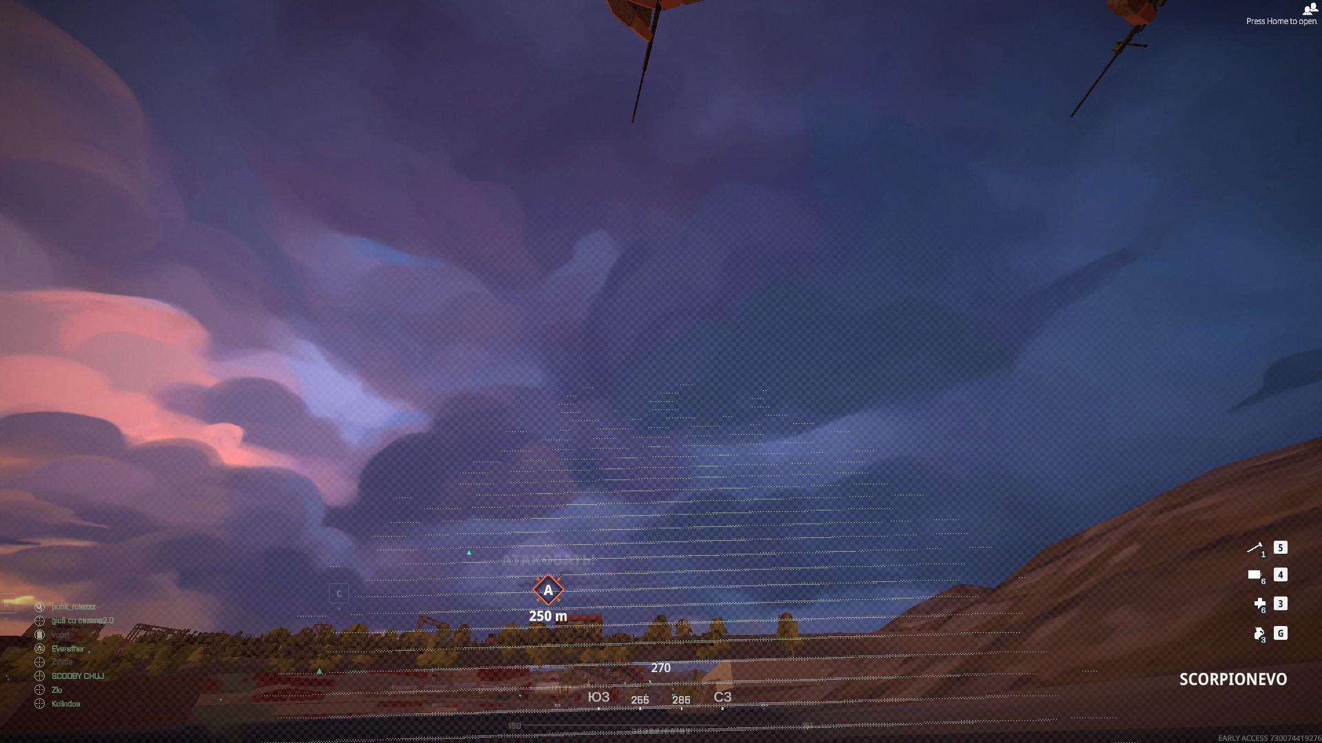 screenshot of the view of the battlefield